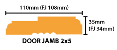 kiln dried door jamb 2x5