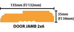 kiln dried door jamb 2x6